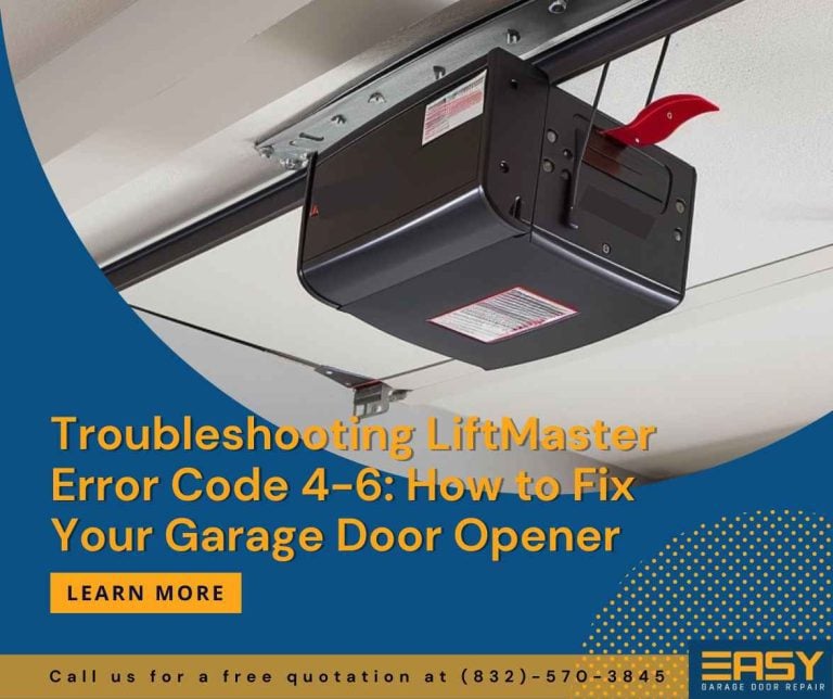 Troubleshooting LiftMaster Error Code 46 Easy Garage Door Repair