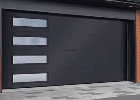 Black Modern Garage Door Installation Houston