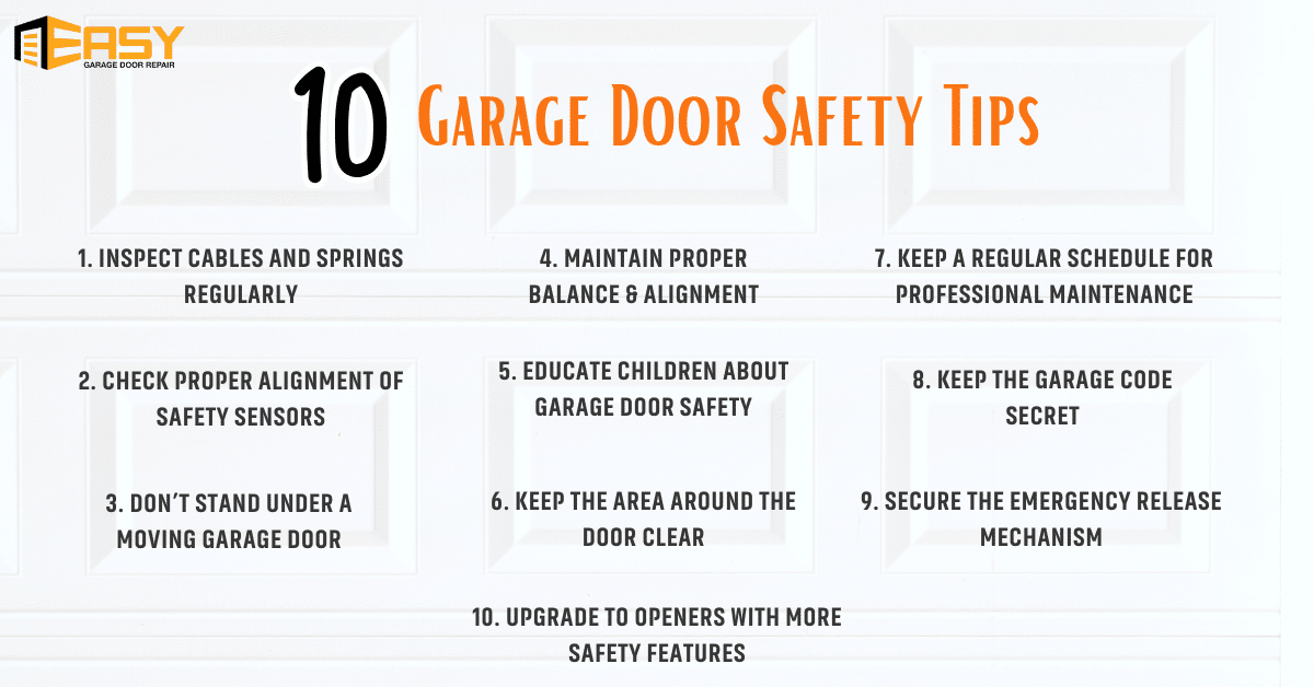10 garage door safety tips