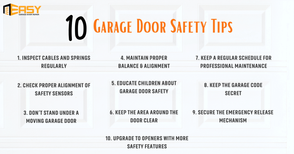 10 garage door safety tips