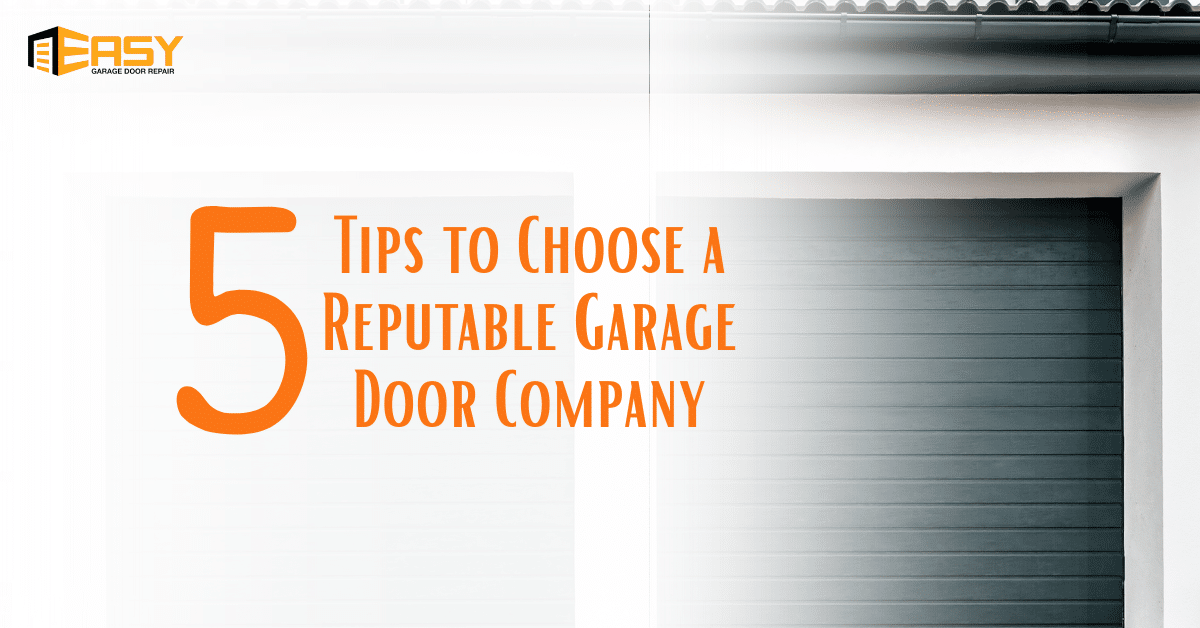 how to choose garage door company