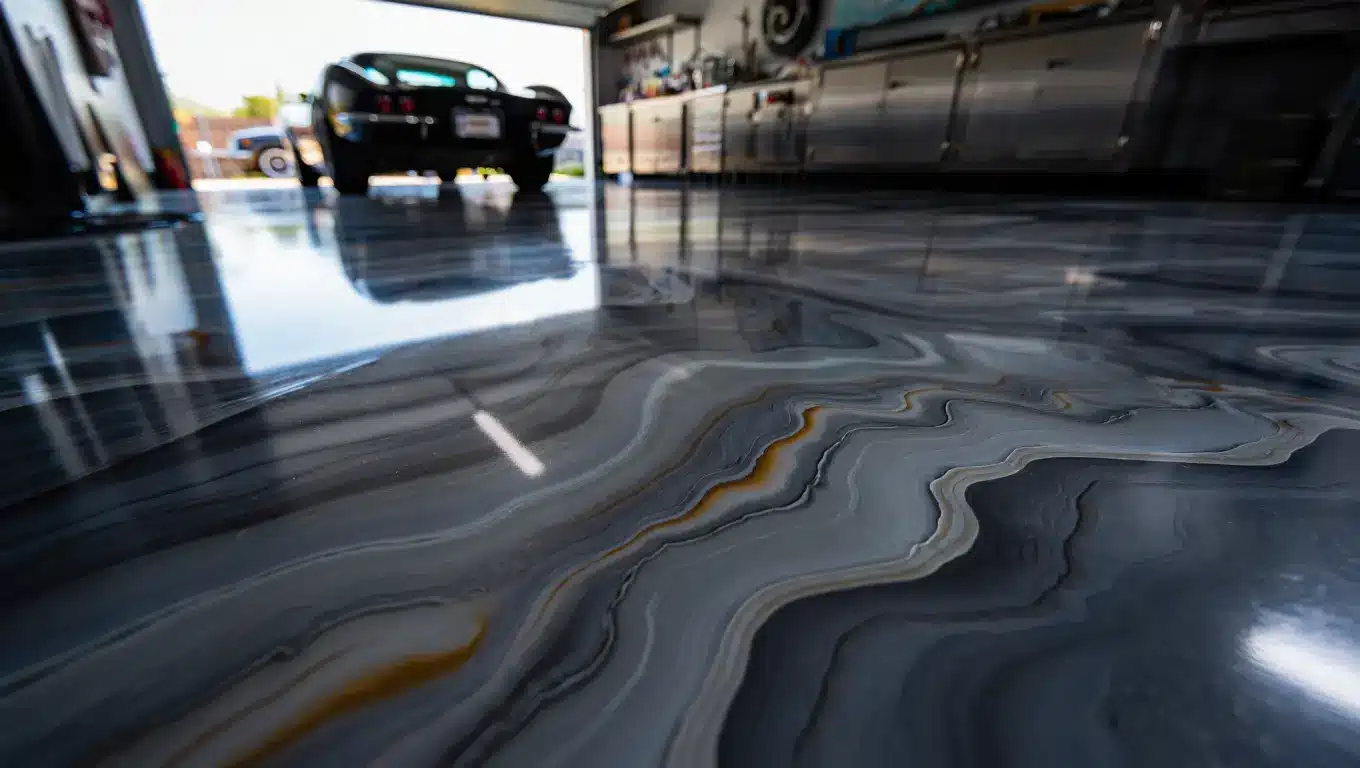 Epoxy Floor - Marble Swirl