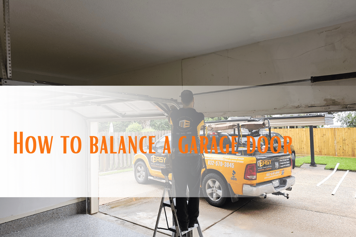 how to balance garage door