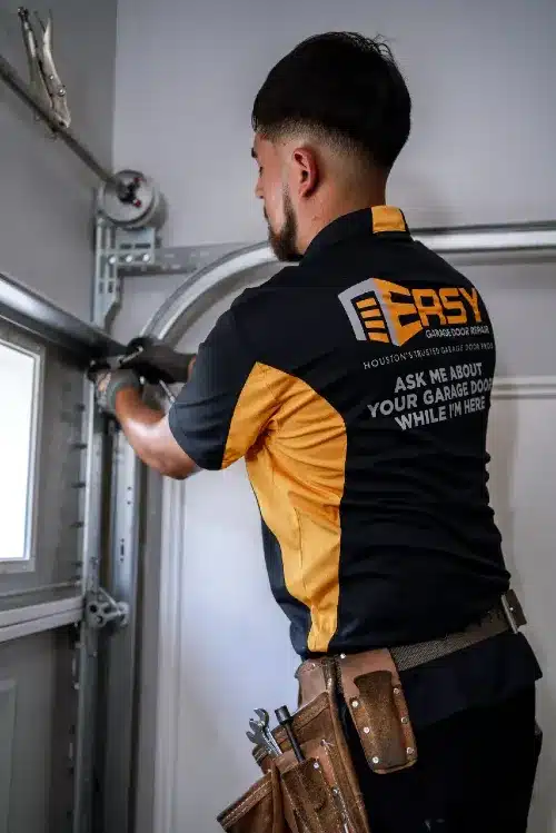 Garage door track repair in Houston