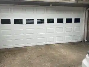Modern garage door after repair in Houston