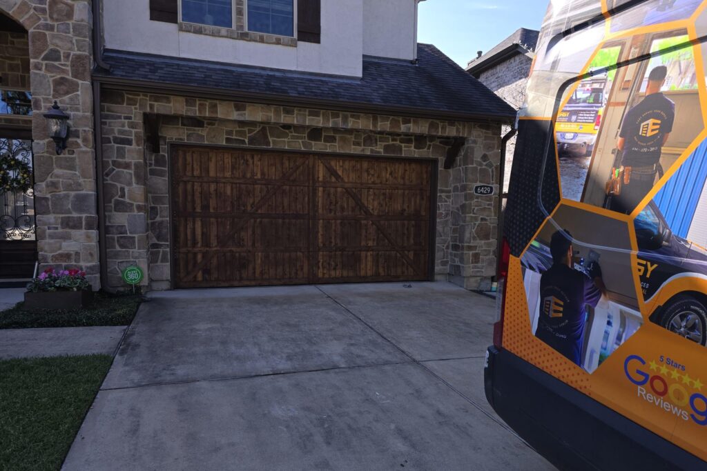 Double-Wide Modern Garage Door Installation in Houston