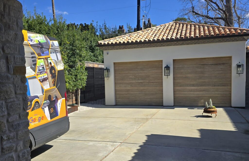 Double Modern Garage Door Installation in Houston