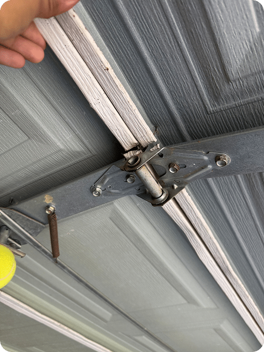 Installing the new 8×7 white door