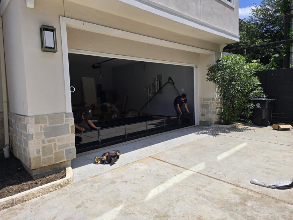 glass garage door replacement