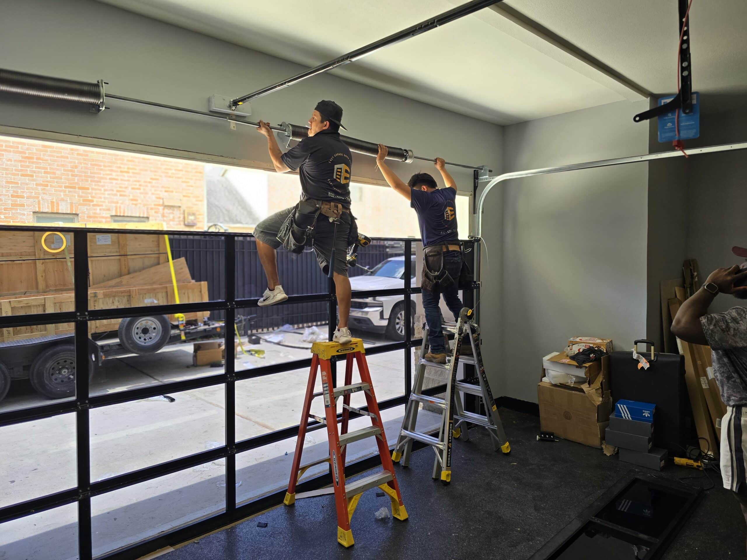 glass garage door replacement