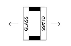 Model 800 garage door 1/2 inch insulated glass construction diagram