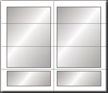 Carriage Creek garage door Style 1 design