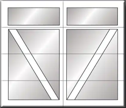 Carriage Creek garage door Style 4 design