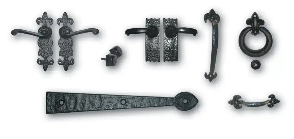 Carriage Creek Cast Iron decorative garage door hardware