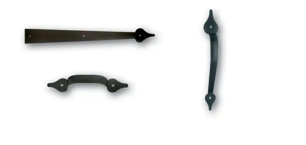 Carriage Creek Stamped Steel decorative garage door hardware