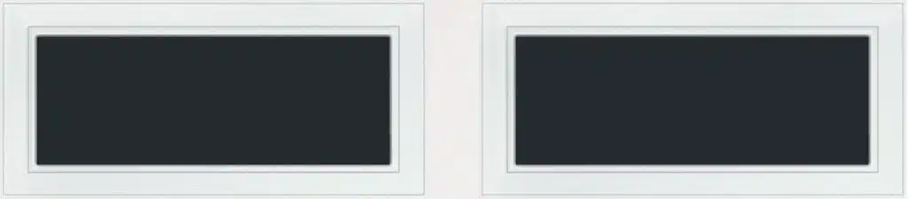 Plain window insert option shown for the Carriage Creek garage door