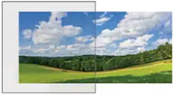 Clear transparent glass sample for Model 8000 garage doors
